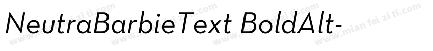 NeutraBarbieText BoldAlt字体转换